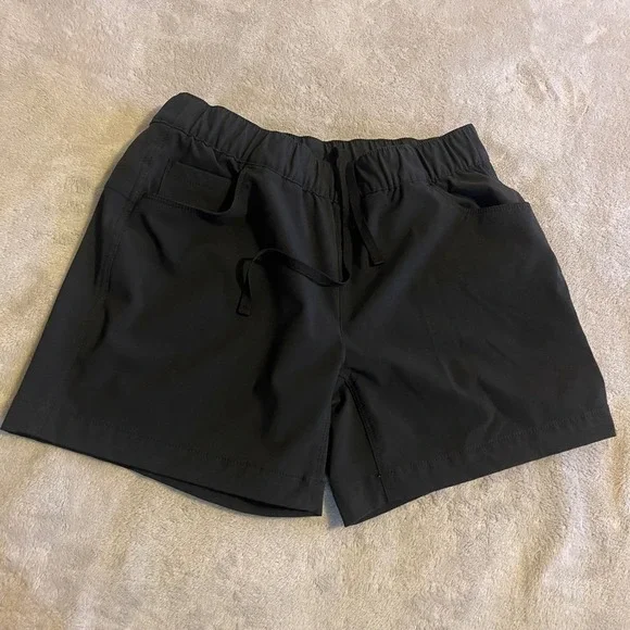 Eddie Bauer Women's Black Drawstring Waist Athletic Shorts Size 2 Polyester - Picture 1 of 10